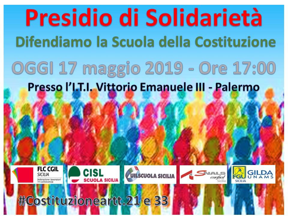 Presidio Palermo 17 maggio 2019